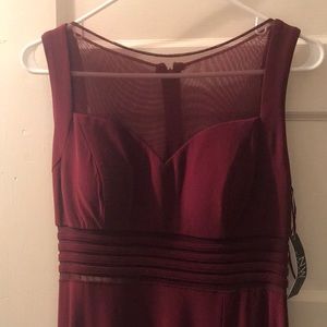 High slit illusion dress